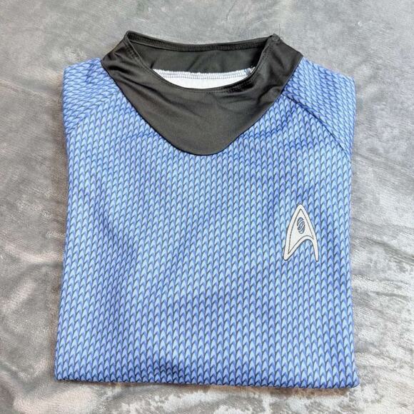 Rubie's Other - Rubies Sz M Star Trek Spock Blue Shirt Made in USA Classic Cosplay Costume